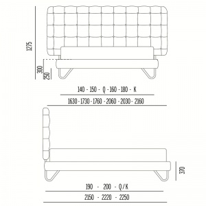 NOCTIS postel Hug 05 High H17 180x200