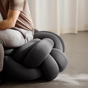 taburet Knot XL šedý