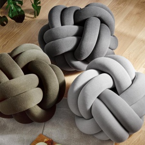 DESIGN HOUSE STOCKHOLM taburet Knot XL šedý