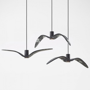 BROKIS závěsné svítidlo Night Birds III kouřově šedé