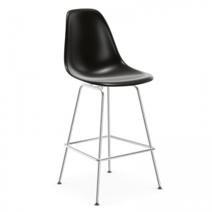 VITRA barová židle Eames Plastic Stool Medium černá deep black
