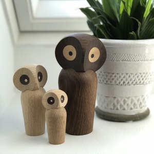 ARCHITECTMADE dekorativní sova Owl velká kouřová
