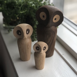ARCHITECTMADE dekorativní sova Owl velká kouřová