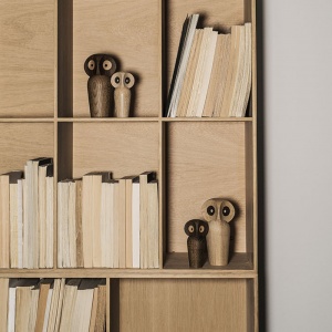ARCHITECTMADE dekorativní sova Owl velká kouřová