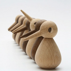 ARCHITECTMADE dekorativní pták Bird velký kouřový