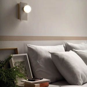 AROMAS nástěnná LED lampička Lan bílá